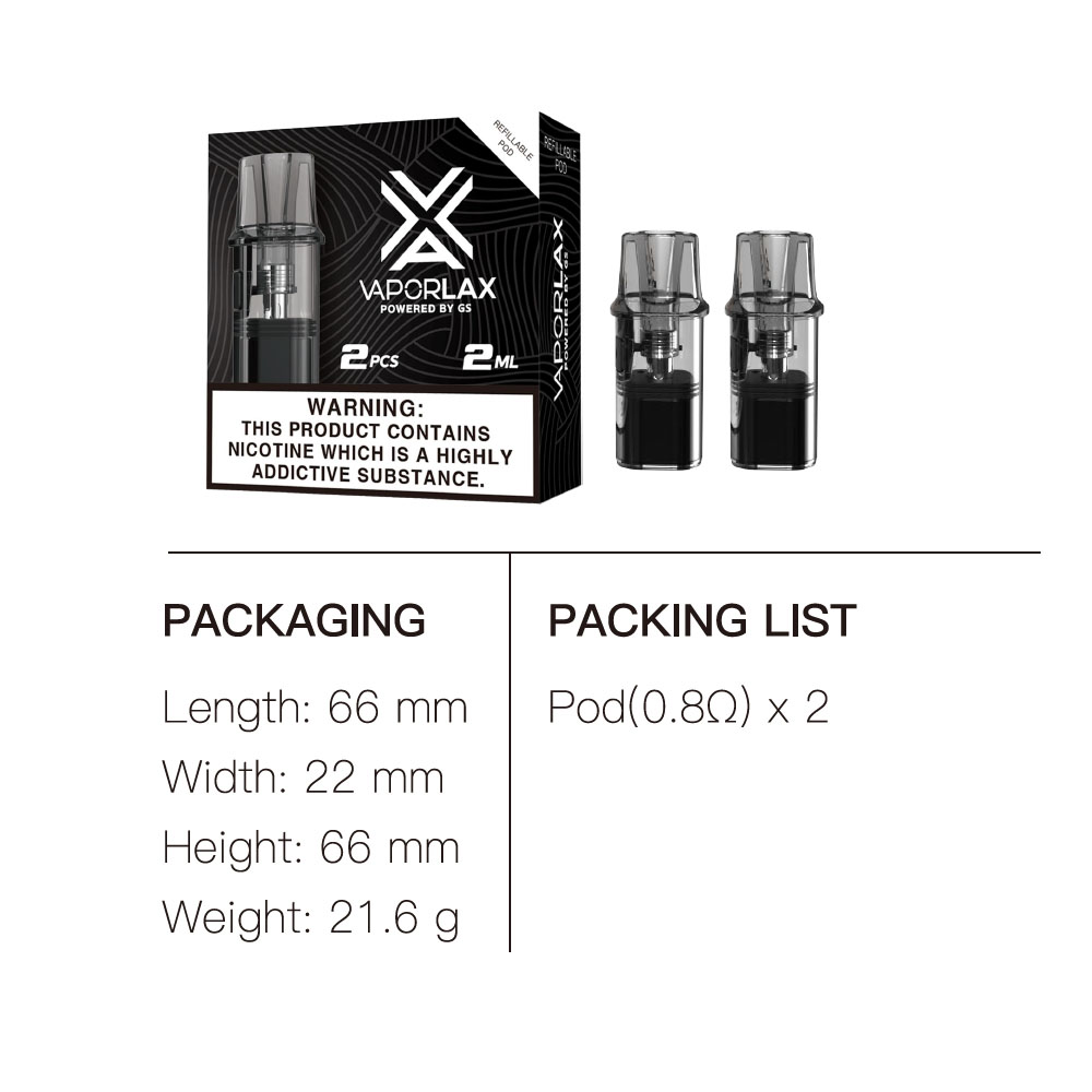 VaporLax Nano Cartridge 2ml wi - Vape Coil Replacement recension och pris
