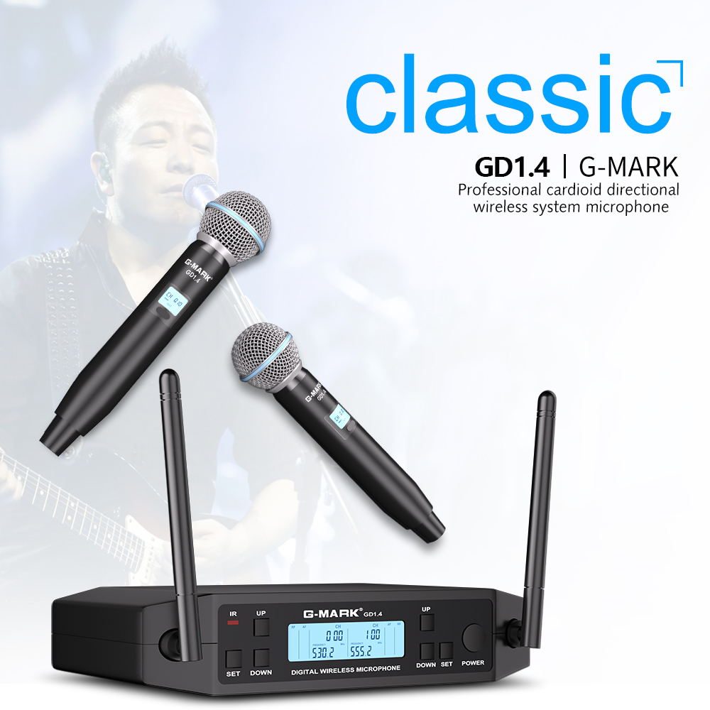 G-MARK GLXD4 Professional UHF  - Shure Mic Sm7B recension och pris