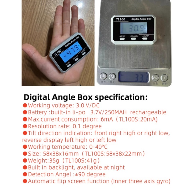 Horizontal Angle Meter Protrac - Battery Case Storage recension och pris