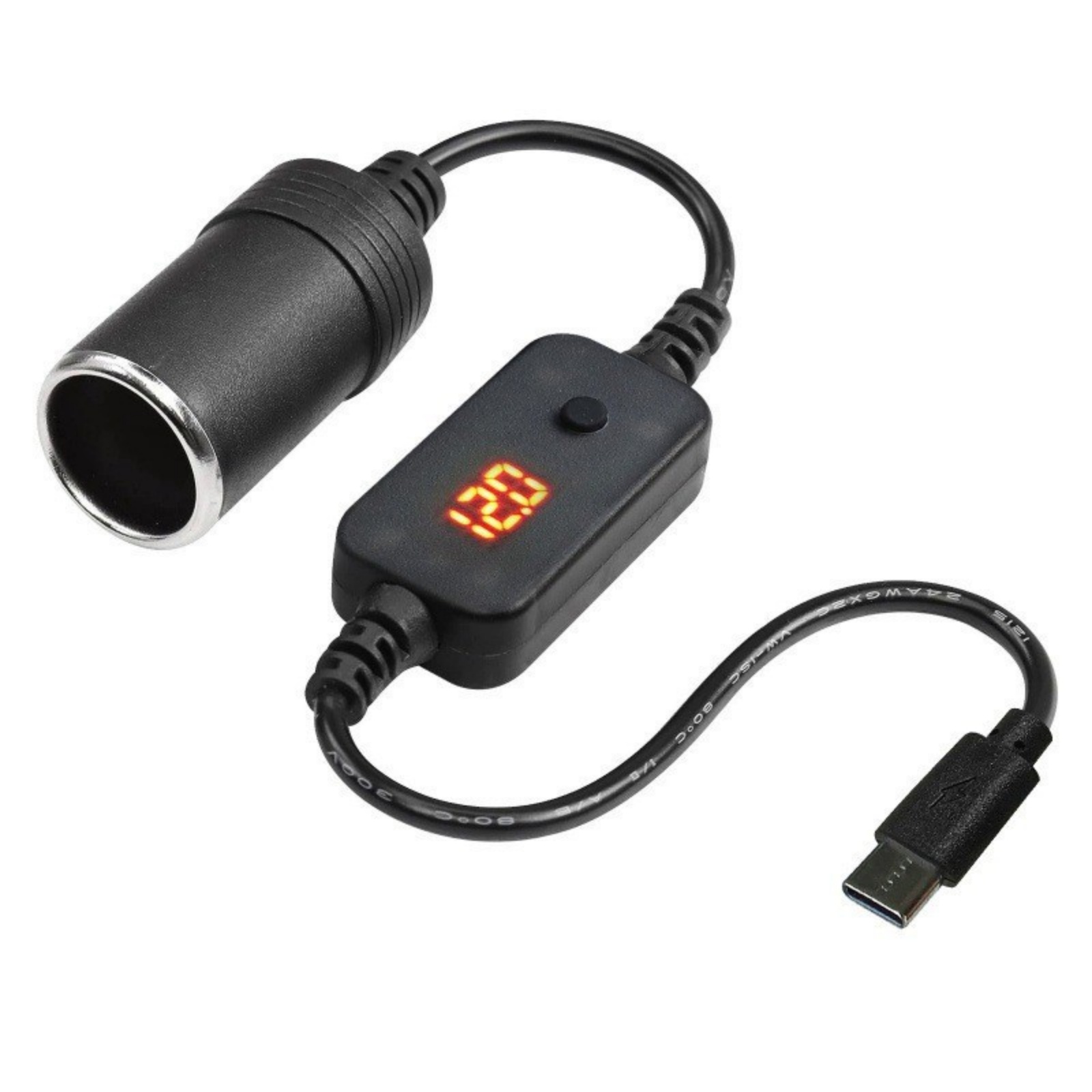 1Pc USB-C to 12V Car Cigarette - Accessories Experts Vape recension och pris