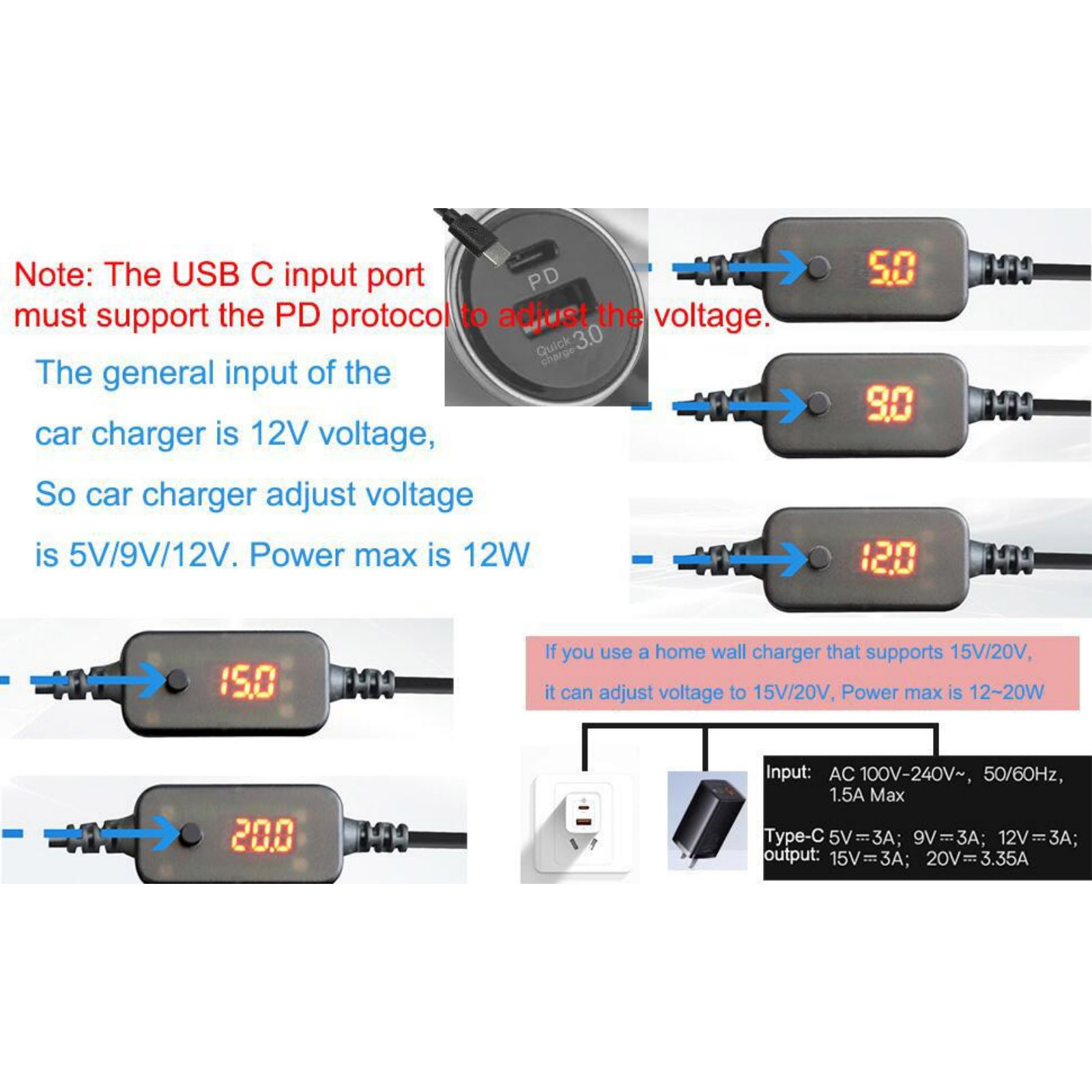 1Pc USB-C to 12V Car Cigarette - Accessories Experts Vape recension och pris